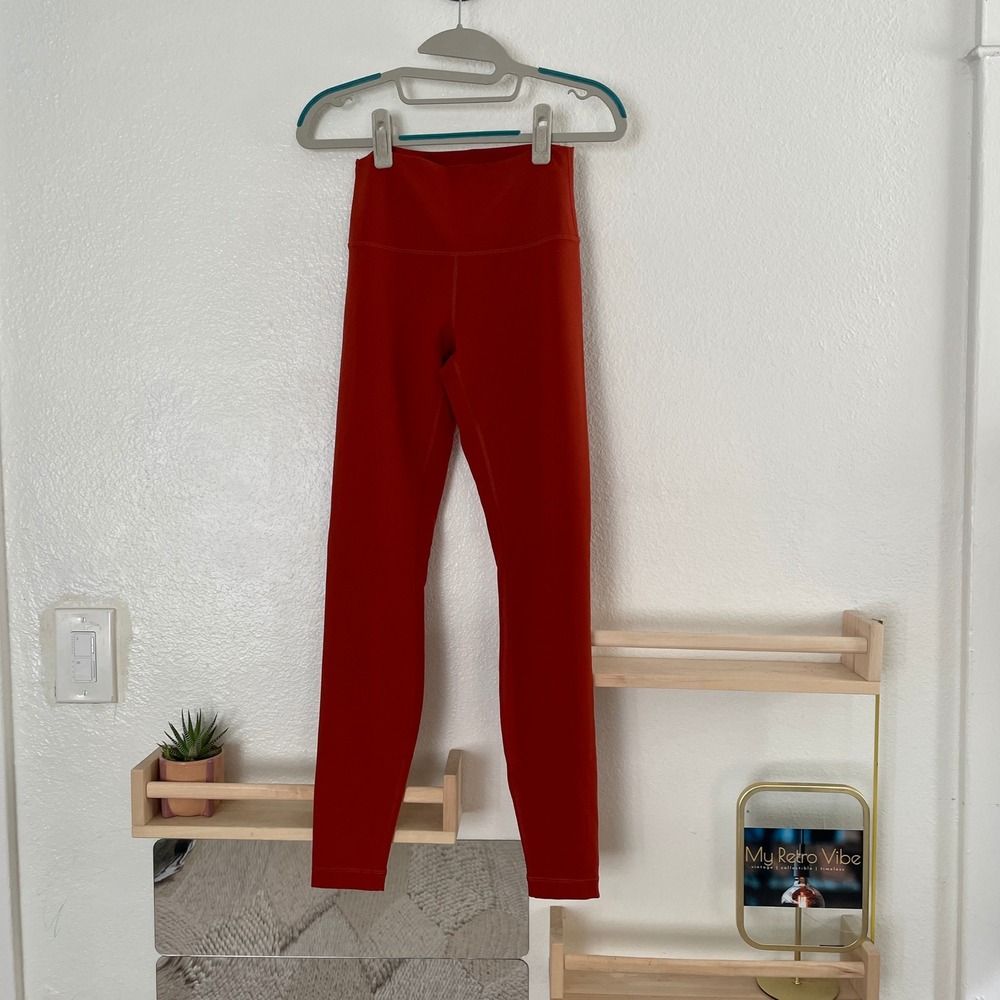 Lululemon Wunder Train High-Rise‎ Tight 25 Everlux Terracotta Red Size 6